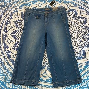 AWESOME!💙👖TORRID NWT CROP CAPRI JEANS GAUCHO WIDE LEG👖💙16 15/16 33” ADORABLE